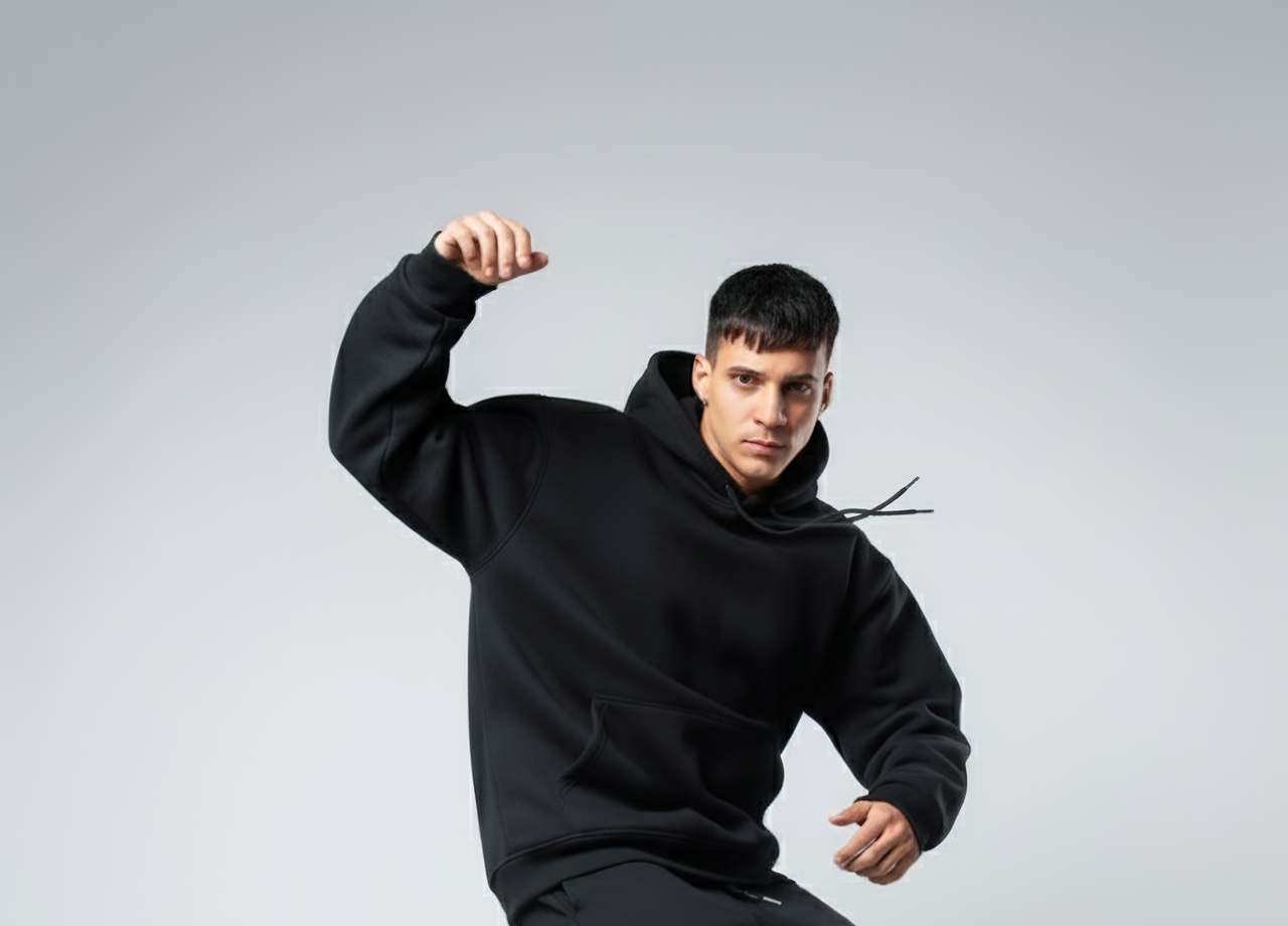 An impactful and artistic photo of Divino B'Atista for the home page hero section.